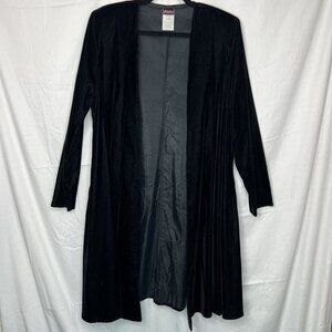 Vintage Fredericks‎ Of Hollywood Black Jacket Evening Overcoat Cardigan Velvet L